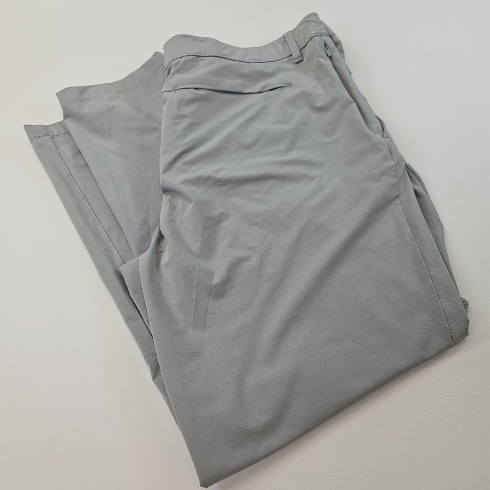 Fabletics The Only Pant Mens XL Gray Stretch Lightweight Zip Snap Polyester